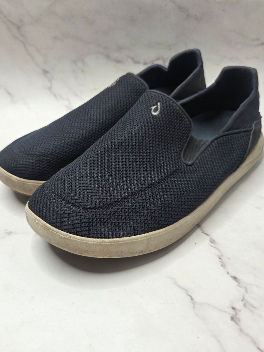 Olukai Navy Blue Nohea Pae Step-In Flats Mesh Loafers Shoes Slip-On Men's 10 (43
